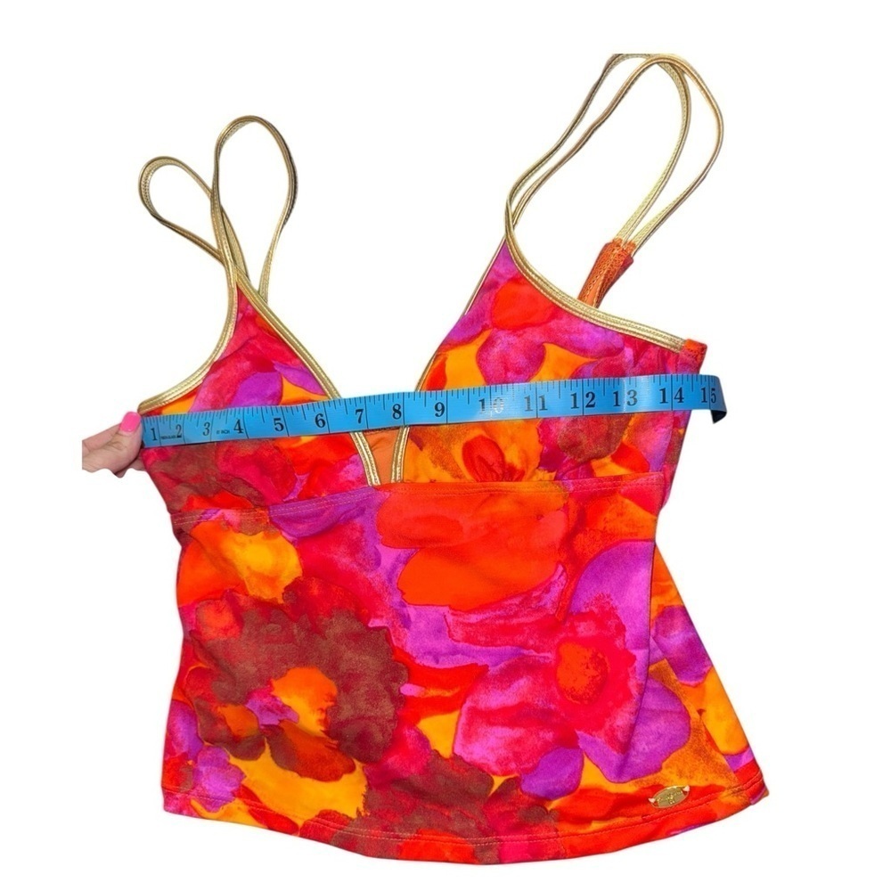 Like new! ▶️ ST JOHN ◀️ Gold Strap Floral Tankini - Picture 5 of 12
